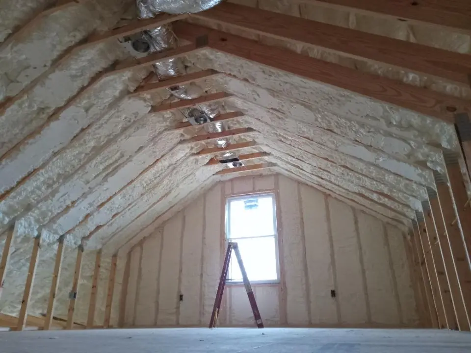 Spray foam roofing application for Crawl Space Insulation project in Dakota Ridge
